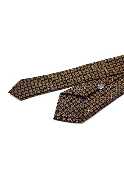 Kravatkolik Yellow Small Pattern Slim Tie Sk8041