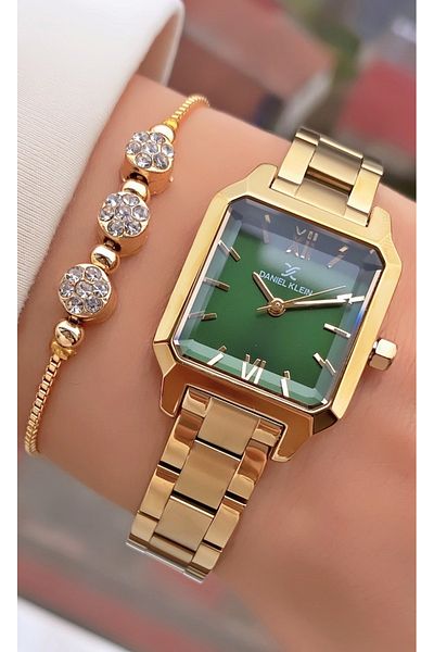 Daniel Klein Brand Gold Color Waterproof Women's Wristwatch - Bracelet