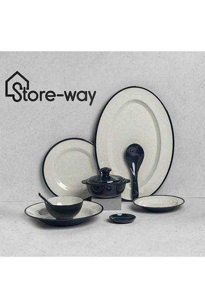 Storeway 40 Pcs Melamine Dinner Set