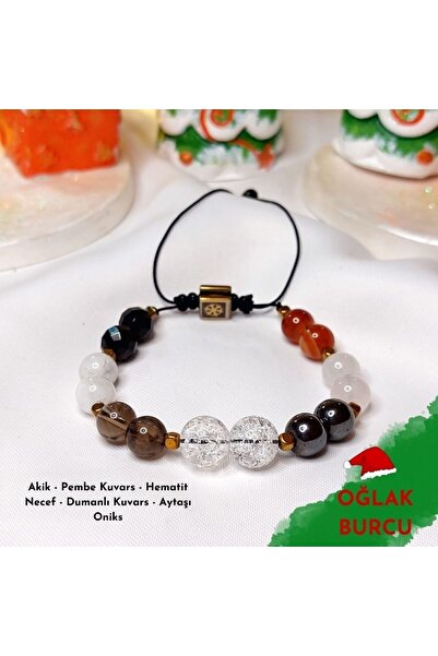 Zodyak Doğal Taş Capricorn Sign Adjustable Bracelet