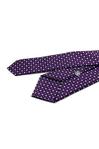 Kravatkolik Sk7956 Model Slim Fit Plum Patterned Tie