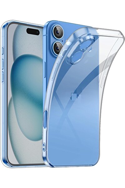 Evax (TIPALI ŞEFFAF) Iphone 16 Kamera Koruyuculu Yumuşak Şeffaf Silikon Kılıf