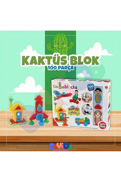 DeYiDo Cactus Blocks 100 Pieces Educational Fun New Generation Colorful Lego Building Puzzle Activity Toy