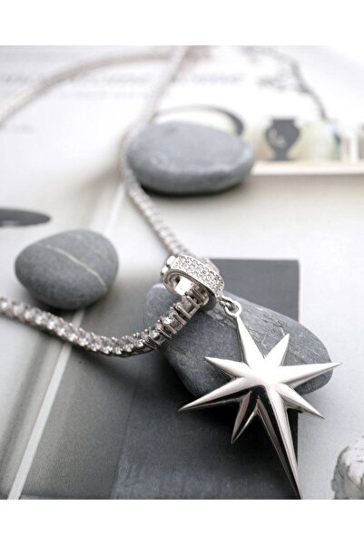 Cansum Silver Kuzey Yıldızı Charm Kolye Ucu