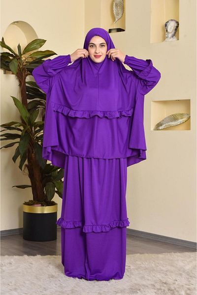 Serraa Women's Prayer Dress with Two Pieces Skirt Prayer Dress