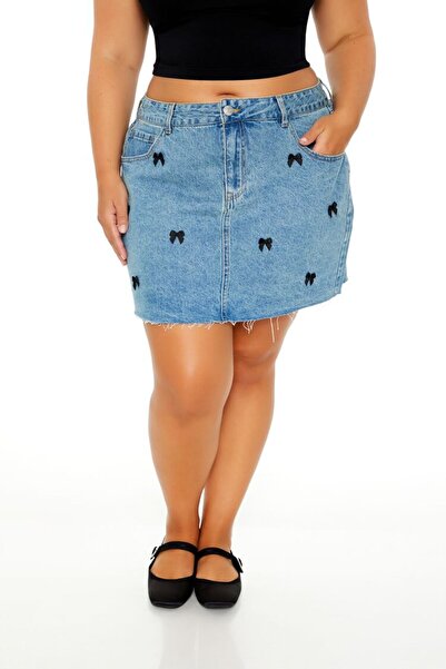 Forever 21 Denim Mini Etek