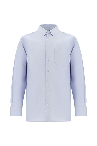 Abdullah Kiğılı Patterned Cotton Shirt - Long Sleeve, Regular Fit