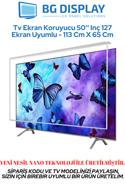BG Display Tv Ekran Koruyucu 50'' Inç 127 Ekran Uyumlu - 113 Cm X 65 Cm