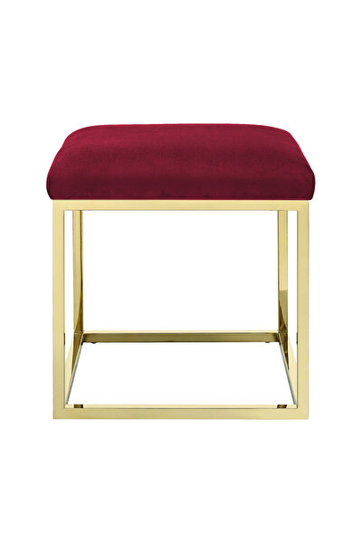 DeccoStil Chic Mini Metal Ayaklı Puf 40x40 cm