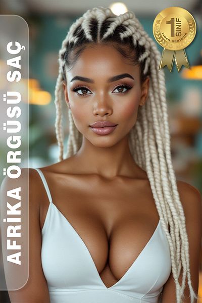 TAM TARZ African Braid - Fiber Synthetic Hair for Rasta and Box Braid / White