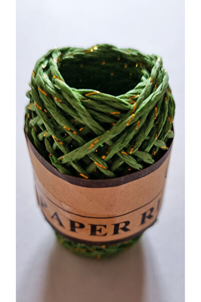 Modellino Renkli Simli Kağıt İp Paper Ribbon 10m - Renk Seçenekli 1 Adet