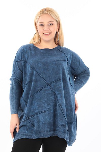 Zedd+ Plus 21901 Model Tunic - Navy Blue