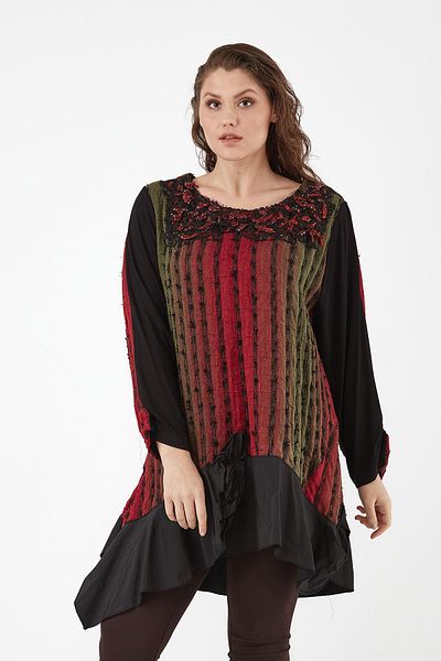 Zedd+ Plus Tunic - Burgundy Color
