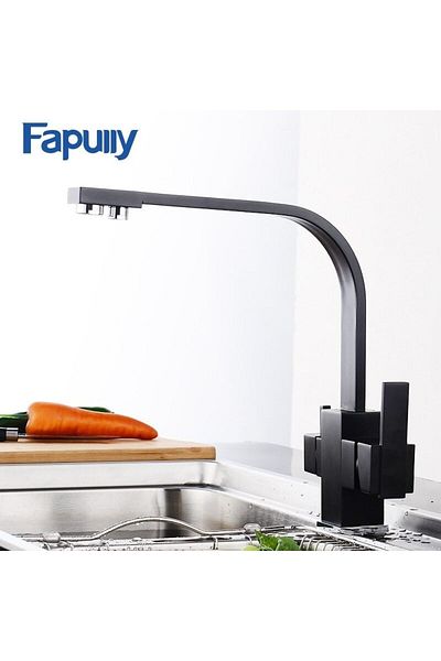 OEM Kitchen Sink Faucet with Dual Flow Water Purification Outlet New Design Black Imported