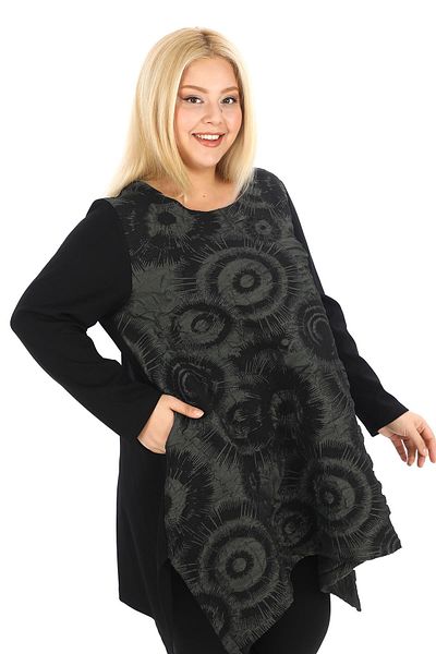 Zedd+ Plus 24676 Model Green Tunic