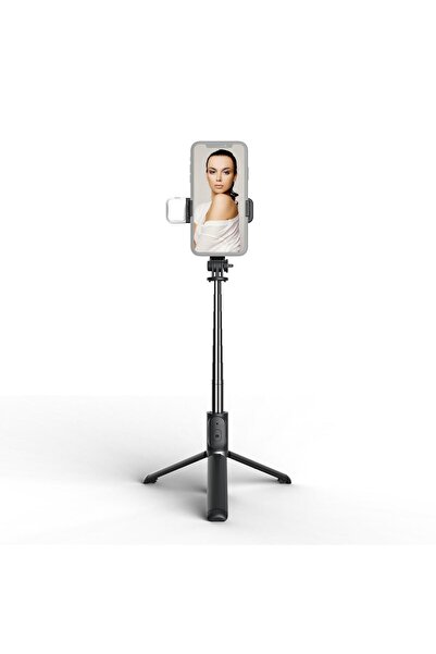 güvenlisepet Q07 Led Işıklı Selfie Çubuğu Bluetooth Uzaktan Kumandalı Tripod ...