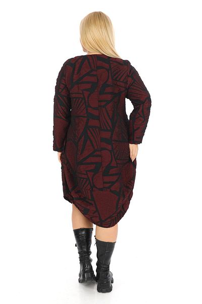 Zedd+ Plus 24635 Burgundy Dress