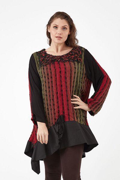 Zedd+ Plus Tunic - Burgundy Color