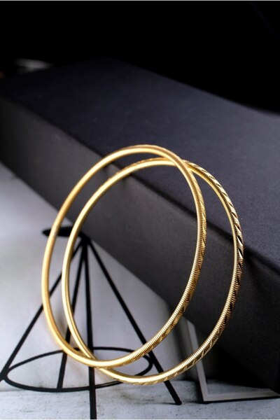 Cansum Silver Ajda Bilezik Desenli