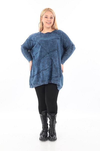 Zedd+ Plus 21901 Model Tunic - Navy Blue