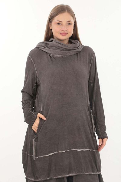 Zedd+ Plus 23653 Model Brown Tunic
