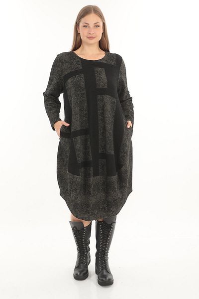 Zedd+ Plus 23500 Model Khaki Dress