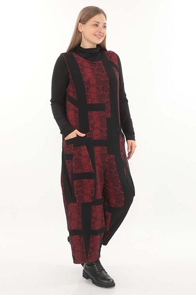 Zedd+ Plus 23510 Model Red Jumpsuit