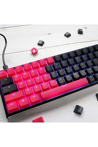 Ducky أغطية مفاتيح الألعاب المطاطية الحمراء