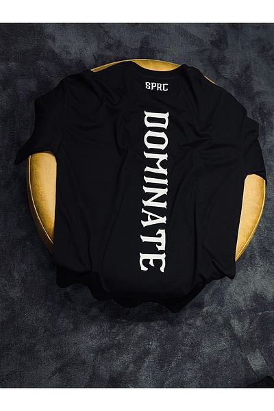Spark Collection Μαύρο μπλουζάκι Dominate 100% Cotton Relax Mold