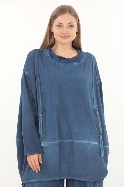 Zedd+ Plus 23655 Model Navy Blue Tunic