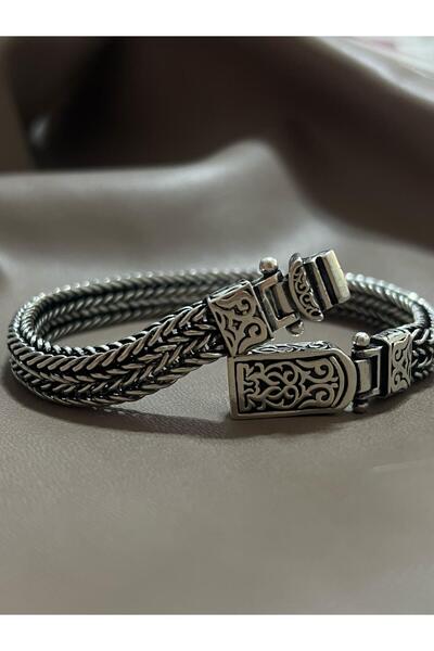 ELWEUS JEWELLERY GOLD Uzak Şehir Dizi Cihan Albora Gümüş Erkek Bileklik 925 Ayar Hediye