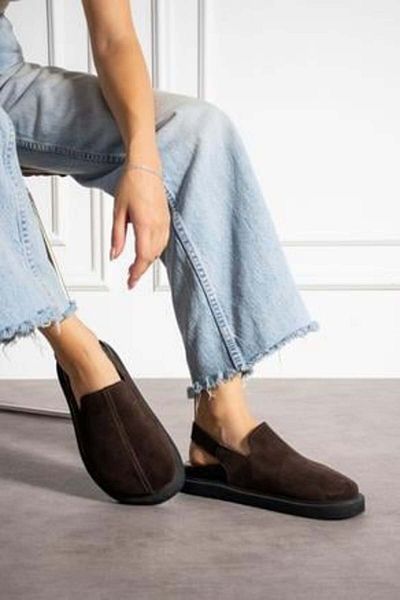 BappaSlipper Genuine Nubuck Leather Sandals-Brown