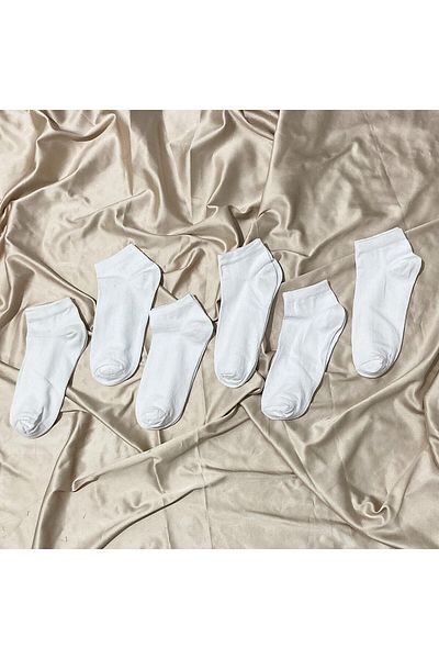 MODA Set of 6 White Socks (6 Pairs)