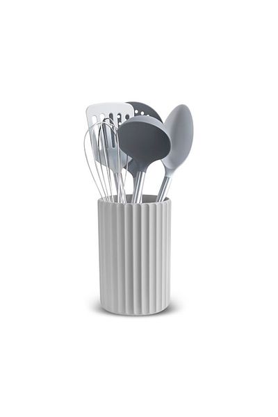 Karaca 6 Piece Service Set - Gray Alisa with Stand