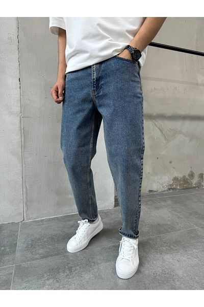 XPUPPET Men's Antique Blue Boyfriend Jeans