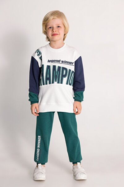 Elabutik M 4017 Чоловічий спортивний костюм 4-8 років