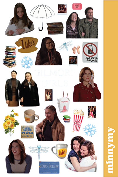 Minnymy Gilmore Girls Dizi Series Sticker, Çıkartma, Ajanda, Günlük, Planlayıcı, Bullet Journal , Scrapbook