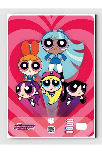 ZNC كتاب تلوين Powerpuff Girls (20 صفحة كاملة)، (مع ملصق هدية)