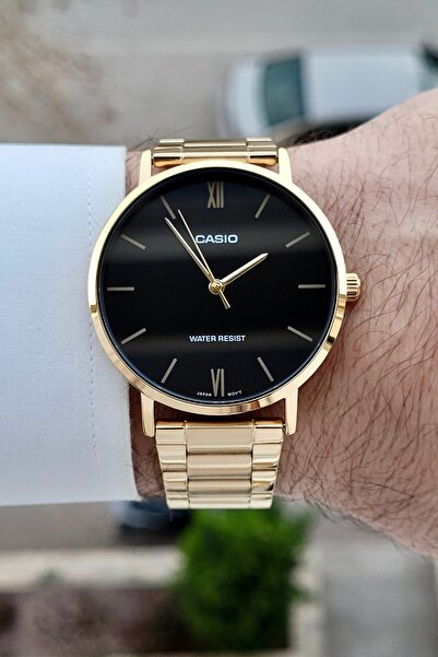 Casio Gold Color Men's Wrist Watch with Black Cord