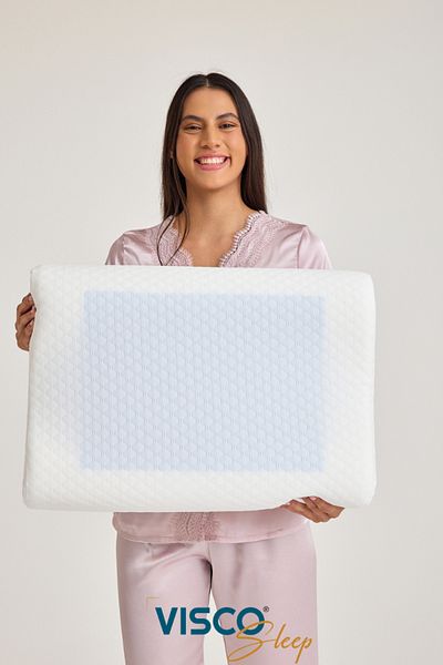 visco Cooling Surface Gel Pillow Cool Effect Atella Cooling Orthopedic Pillow 60X40X14-12 cm