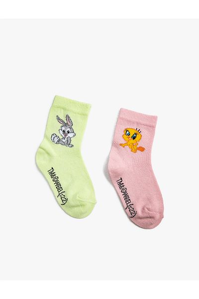 Koton 2 Pack Bugs Bunny And Tweety Printed Socks Licensed