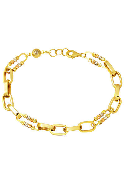 Bilezikci Ataç Zincirli İtalyan Toplu 14 Ayar Altın Künye