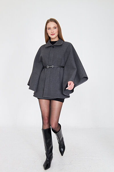 SevdeUgur Γυναικείο πανσό με κορδόνια και καστανόχρωμο γκρι ανθρακί/ Sevde Ugur