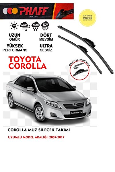 PHAFF Toyota Corolla Muz silecek Takımı 2009 Model Araca Özel (Aparatsız Dire...