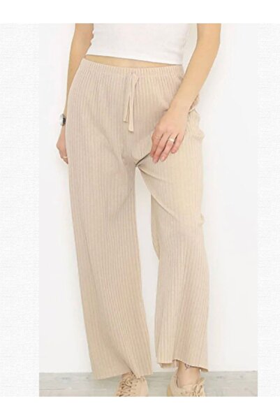 Asel 3-Pece Pink - Water Green - Beige Γυναικείο κοτλέ άνετο παντελόνι & αθλητική φόρμα, casual Comfortable Home Wear Pyjamas