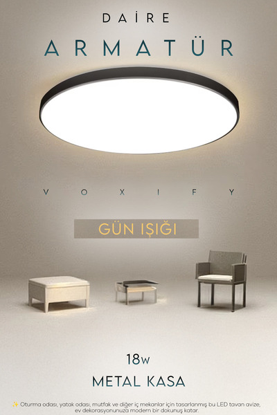 Voxify Led Tavana Sıfır Avize Aplik Led Panel Armatür Banyo Balkon Koridor Wc...