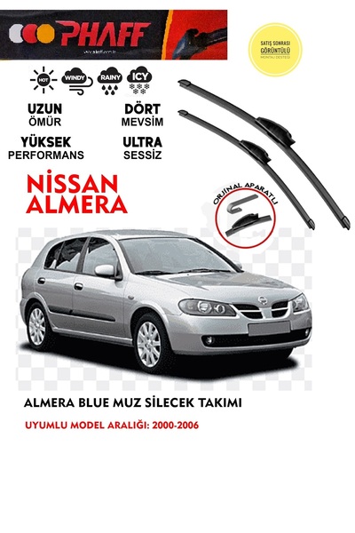 PHAFF Nissan Almera sileceği Takımı 16 15 18 20 Motor Araca Özel (Aparatsız D...