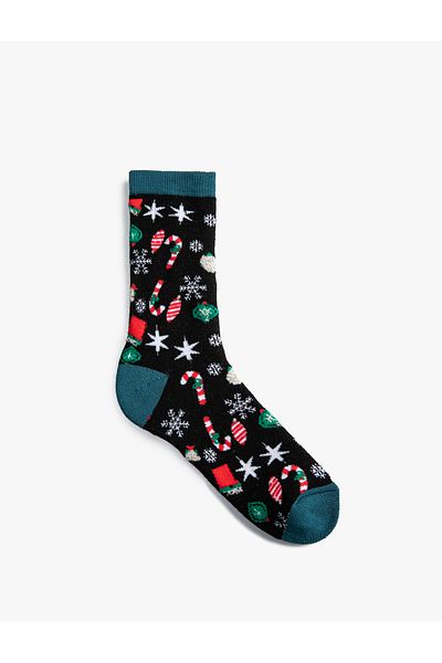 Koton New Year's Themed Patterned Socks