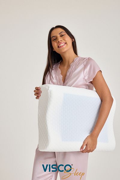 visco Cooling Surface Gel Pillow Cool Effect Atella Cooling Orthopedic Pillow 60X40X14-12 cm