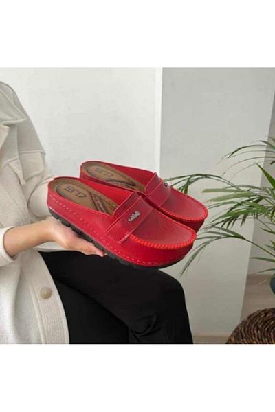 phelon outdoors Elis Red Closed Front Anatomical Sole Slippers